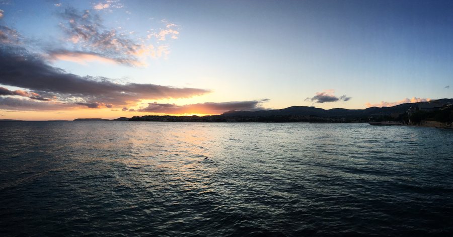 File:Sunset over the Adriatic Sea in Podstrana, Croatia, May 2019.jpg